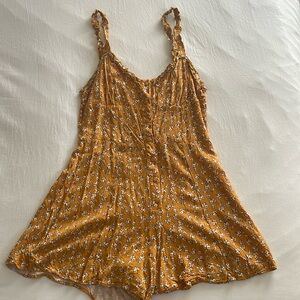 Urban Outfitters Yellow Floral Romper